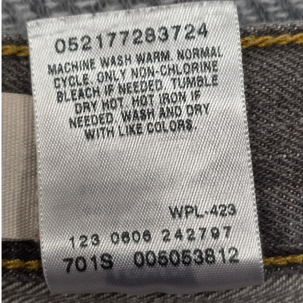 Levis 505‎ Regular Fit Grey Straight Leg Denim Jeans Mens 36x30 00505-3812